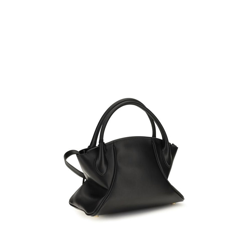 Sac à main Balmain en cuir de veau noir Bos Taurus