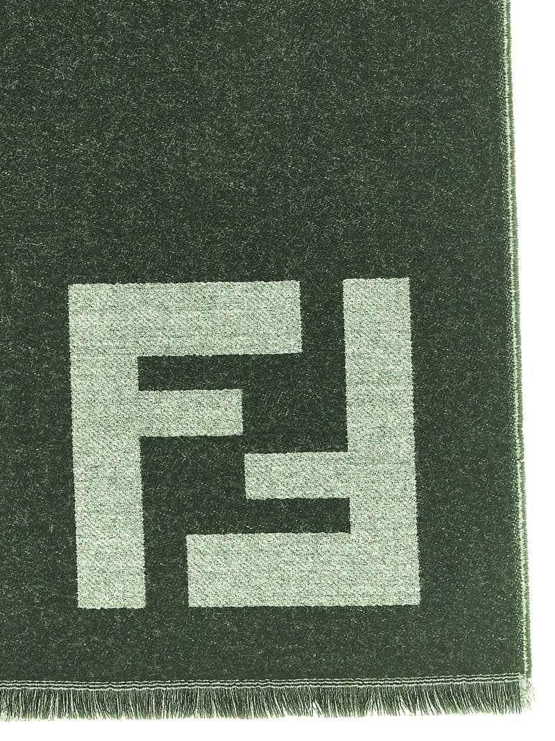 Écharpe Fendi en laine vierge noire