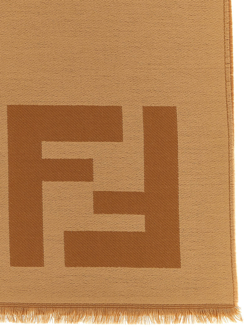 Fendi Brown Virgin Wool Foulard - Timeless Luxury