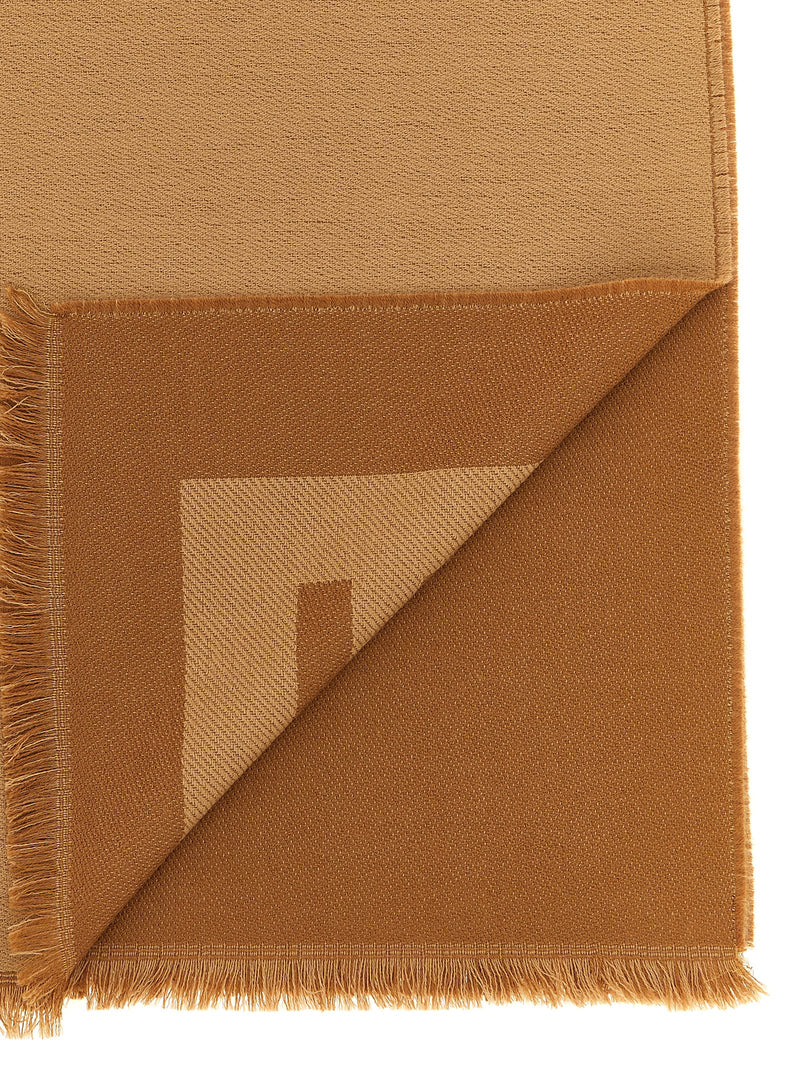 Fendi Brown Virgin Wool Foulard - Timeless Luxury