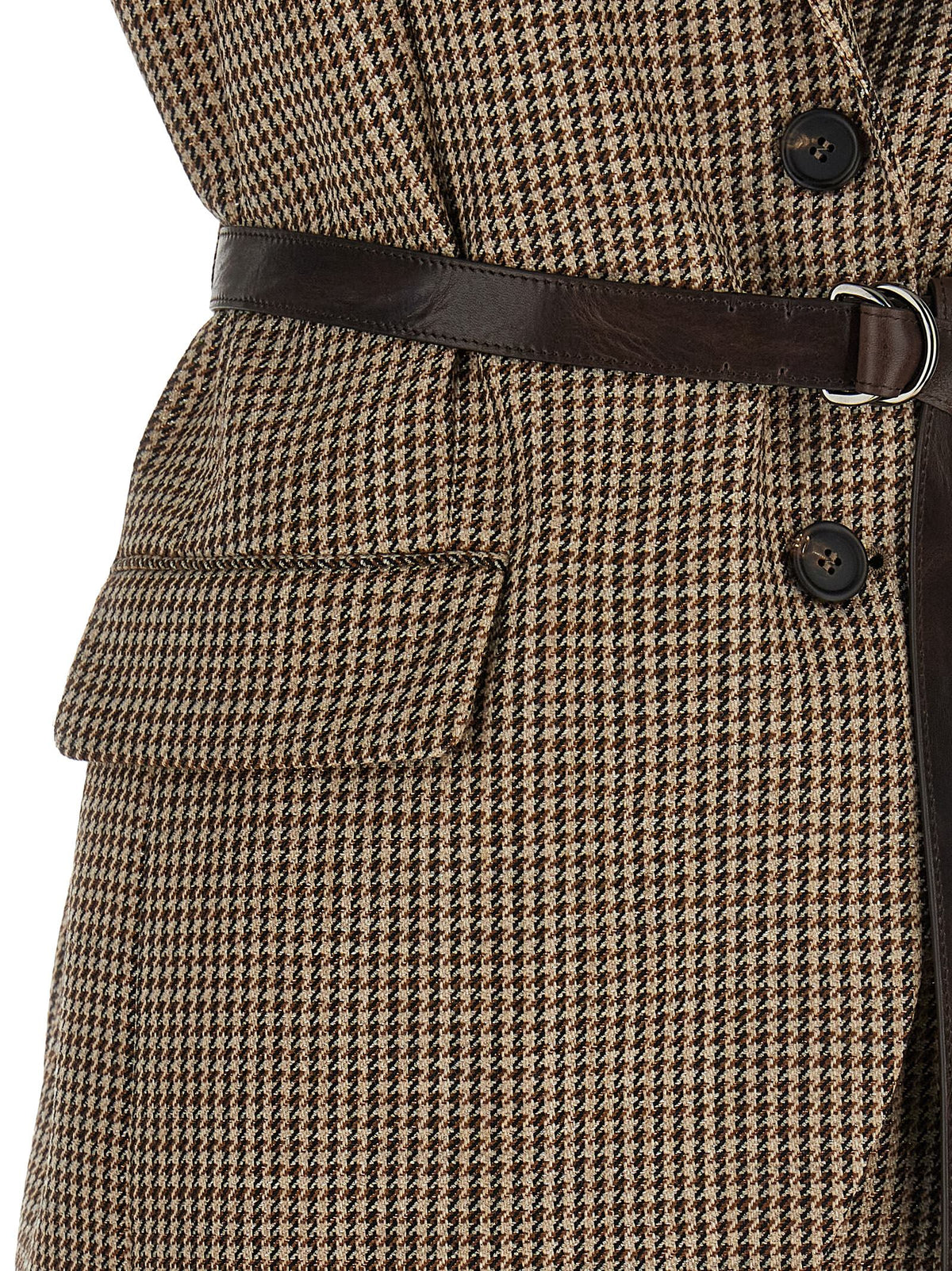 Brunello Cucinelli Gilet sans manches beige en laine vierge