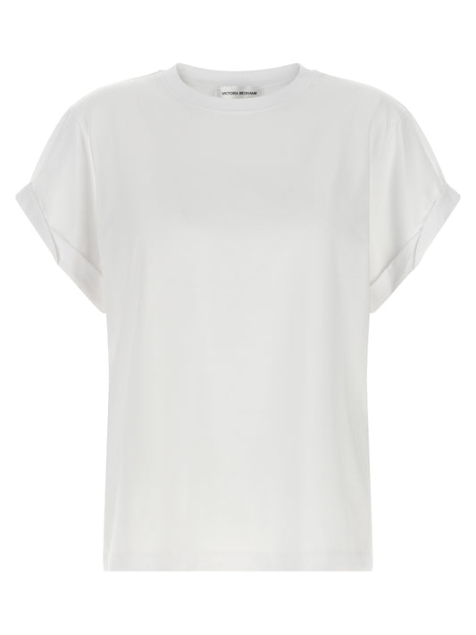 Victoria Beckham Tilly White Cotton T-Shirt for Women