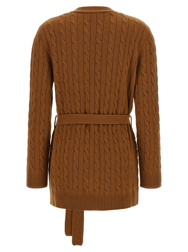 Cardigan Valentino Garavani en cachemire marron