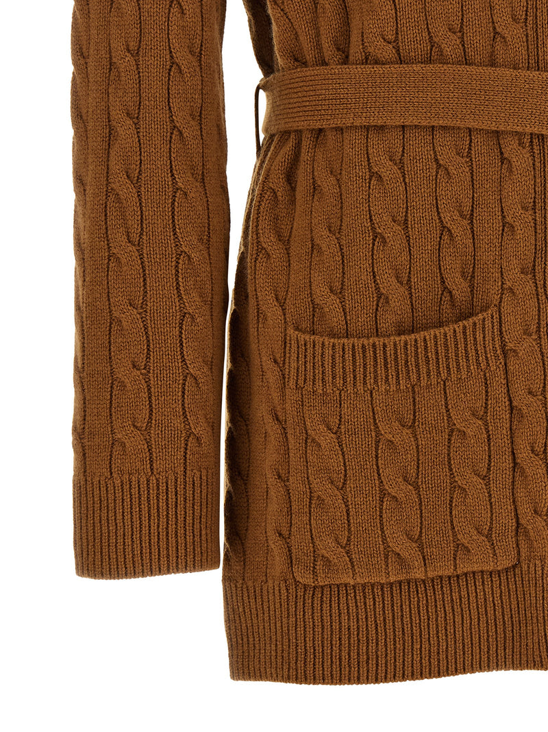 Cardigan Valentino Garavani en cachemire marron
