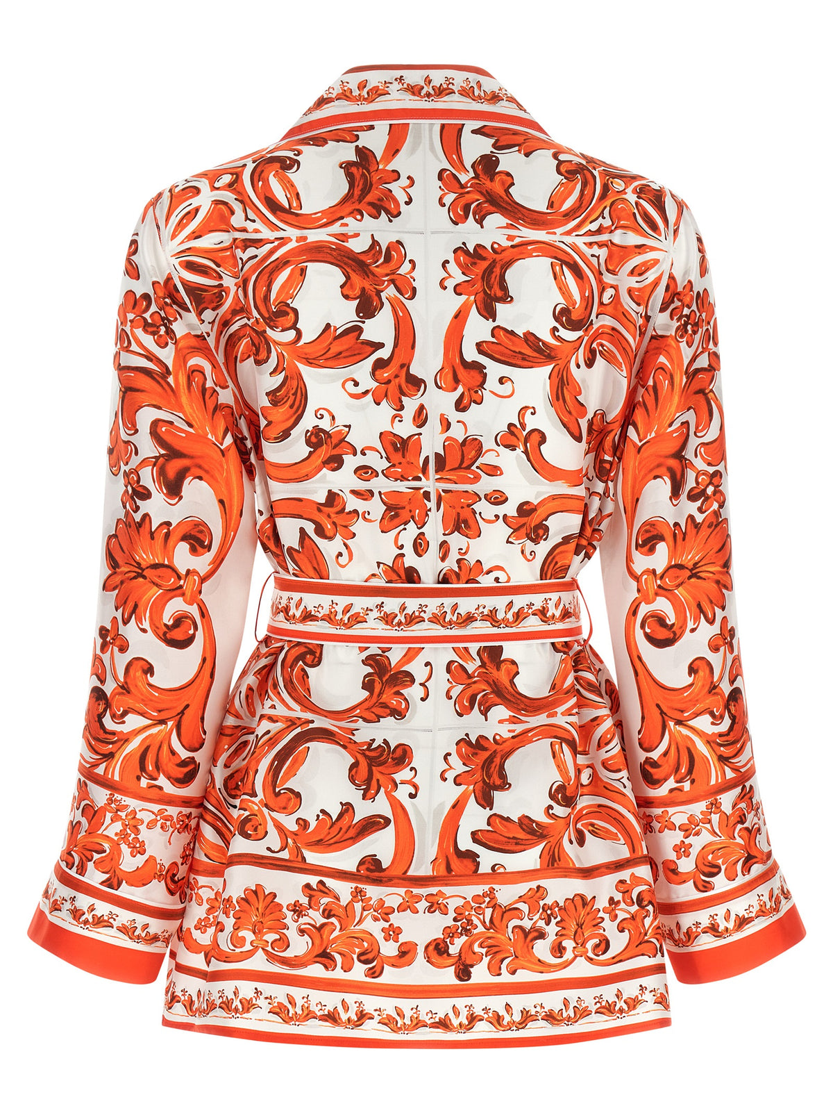 Dolce & Gabbana Orange Silk Blouse - Vanity Model