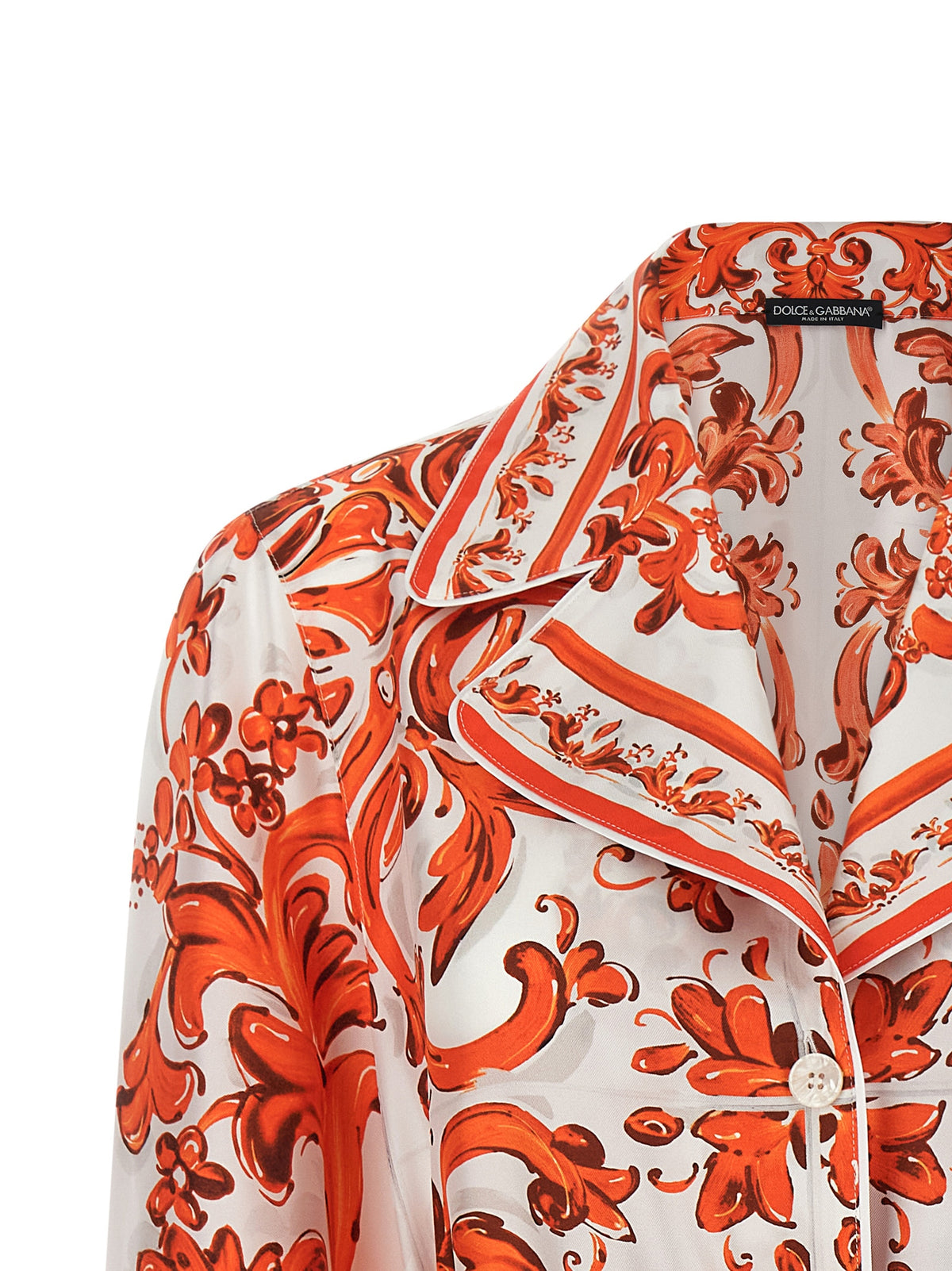 Dolce & Gabbana Orange Silk Blouse - Vanity Model