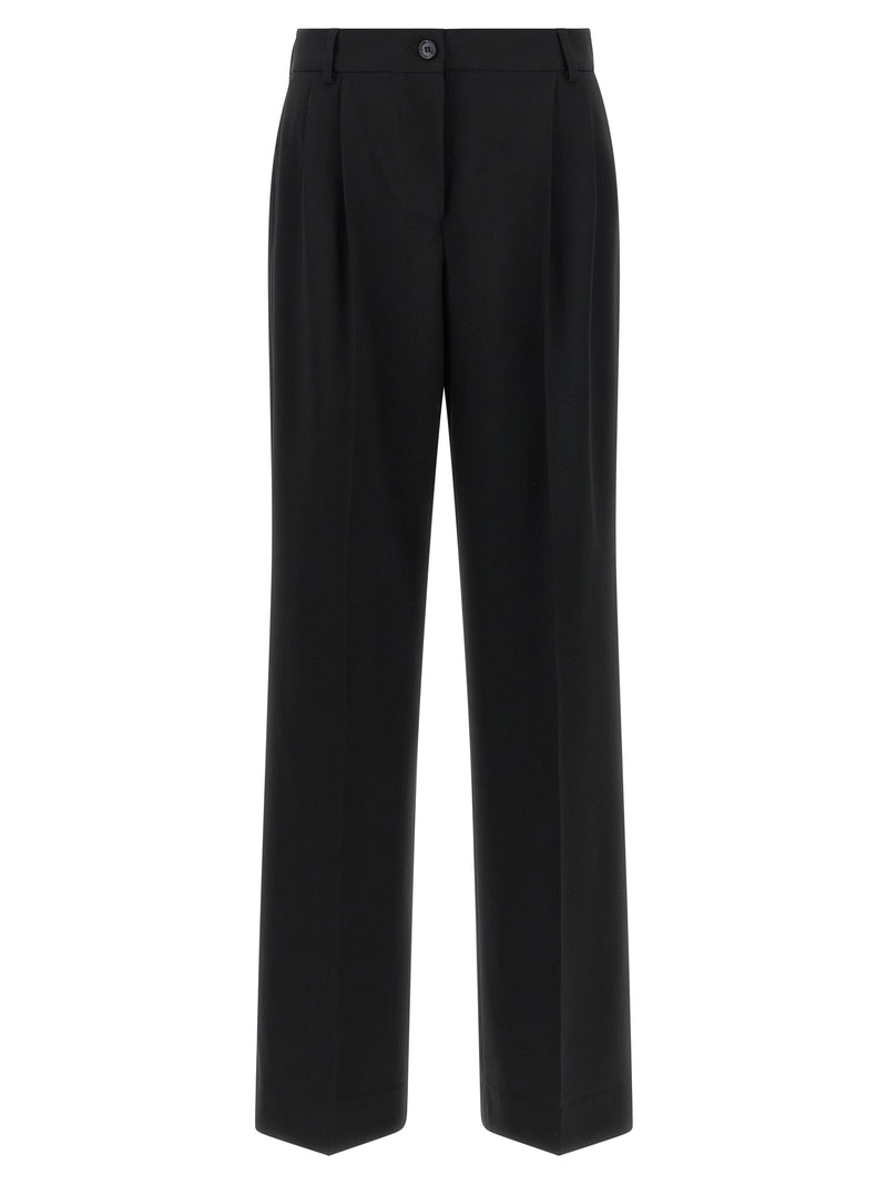 Dolce & Gabbana Black Virgin Wool Casual Pants