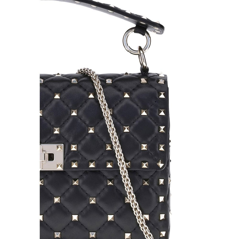 Sac à main Valentino Garavani en agneau noir Ovis Aries Aries