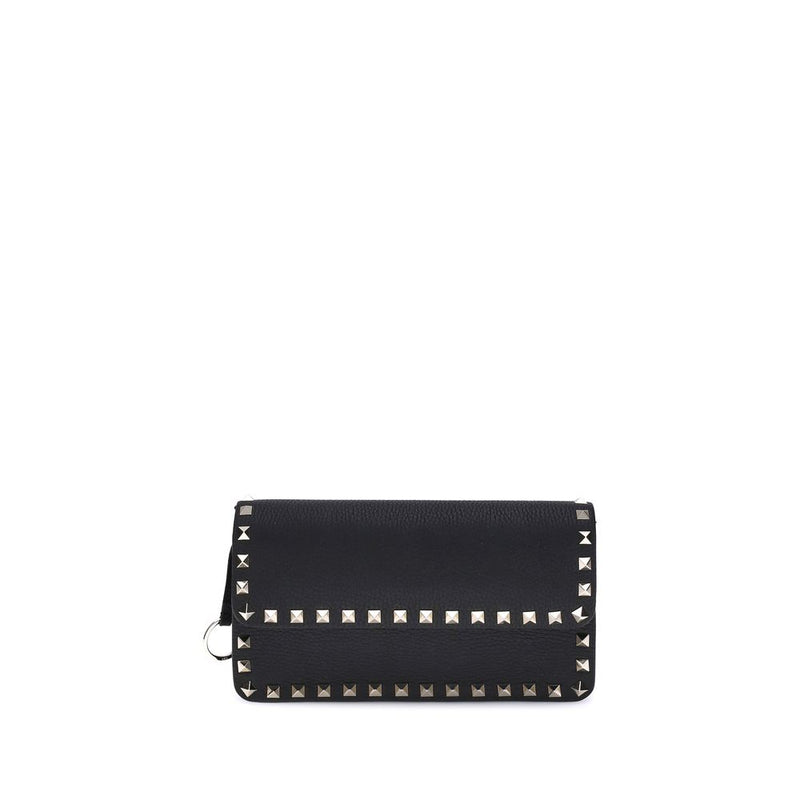 Valentino Garavani Black Calf Leather Bos Taurus Wallet