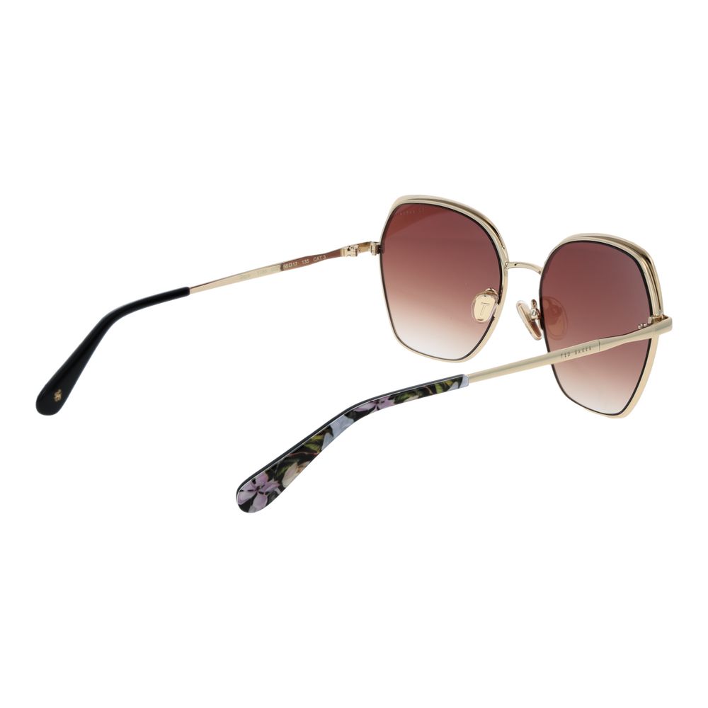 Lunettes de soleil en métal doré Ted Baker