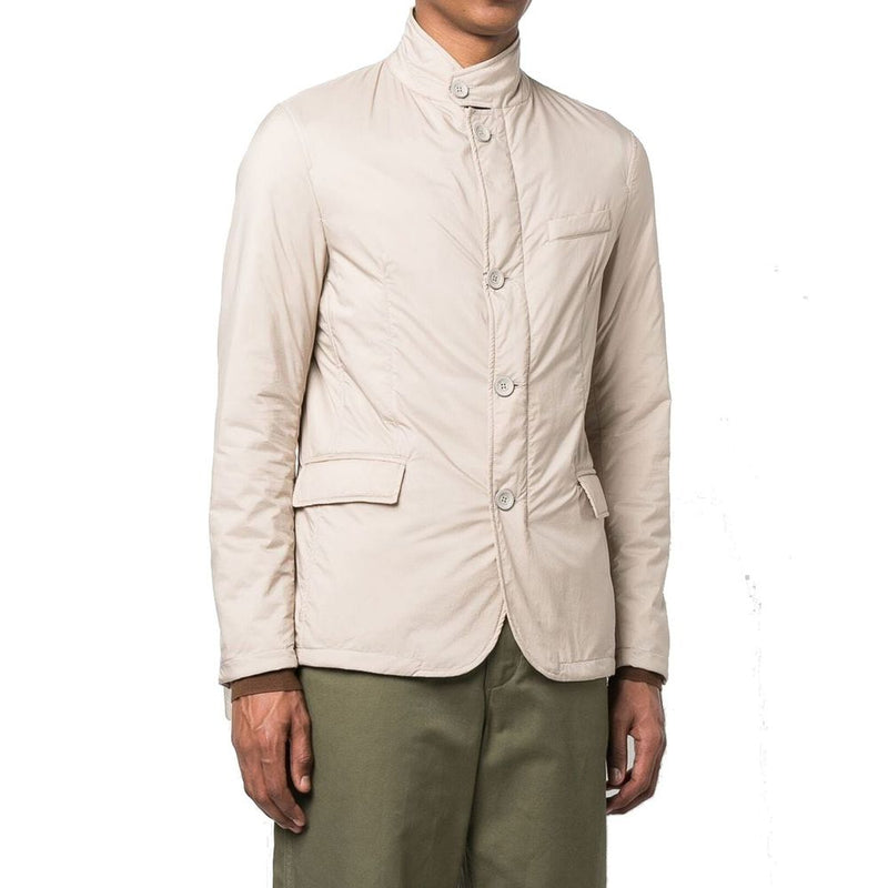 Herno Beige Polyamide Full-Length Jacket for Men