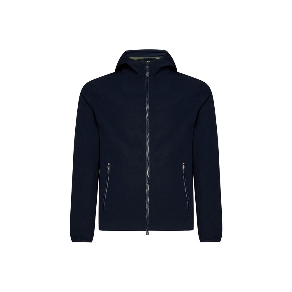 Herno Blue Elastane Shell Jacket for Men