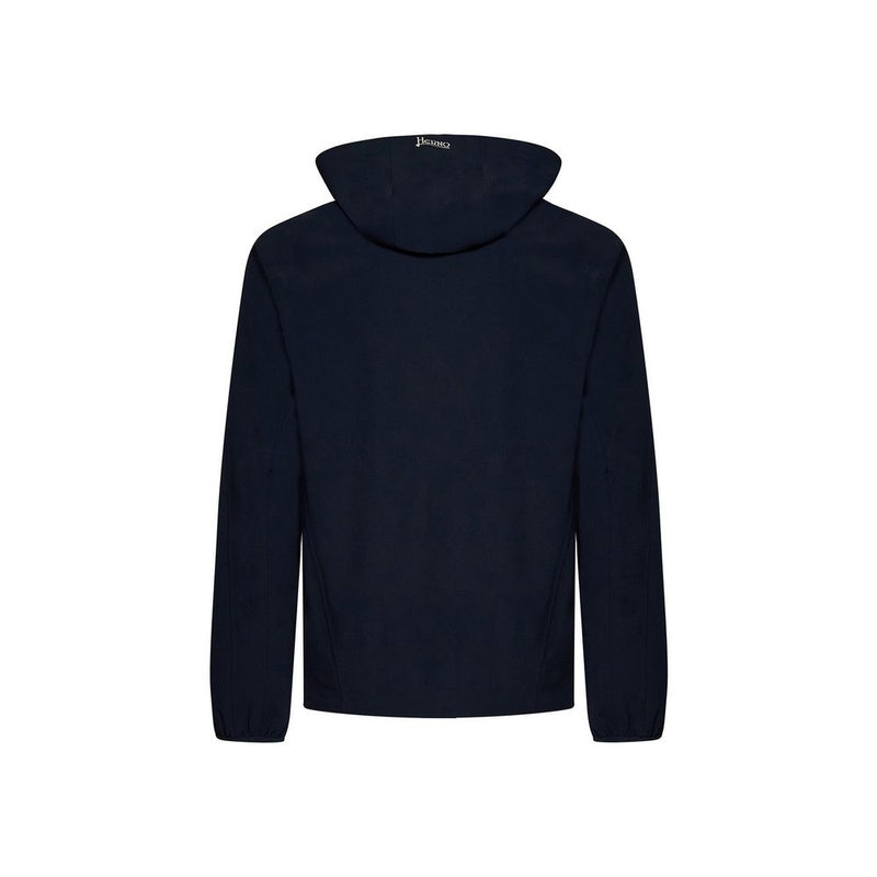 Herno Blue Elastane Shell Jacket for Men