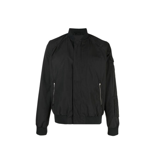 Herno Black Polyester Bomber Jacket for Men