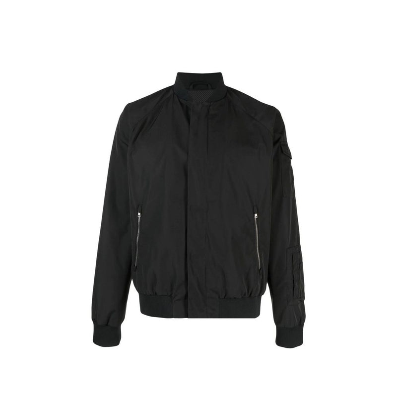 Herno Black Polyester Bomber Jacket for Men
