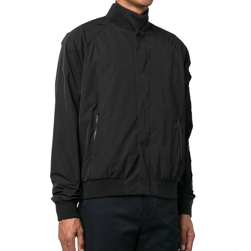 Herno Black Polyester Bomber Jacket for Men