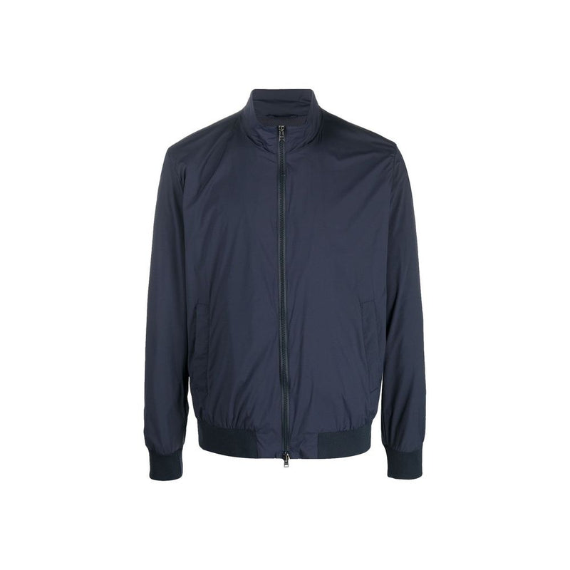 Herno Blue Polyester Bomber Jacket for Men