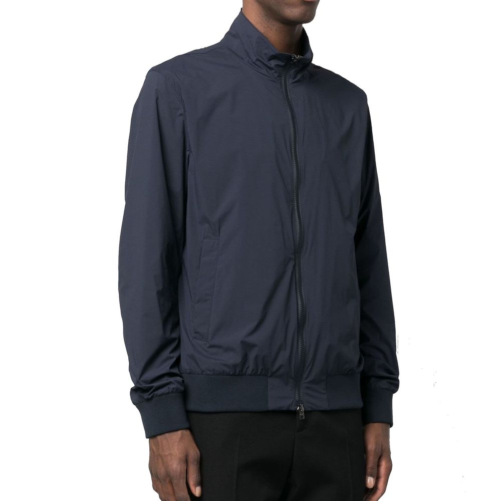 Herno Blue Polyester Bomber Jacket for Men
