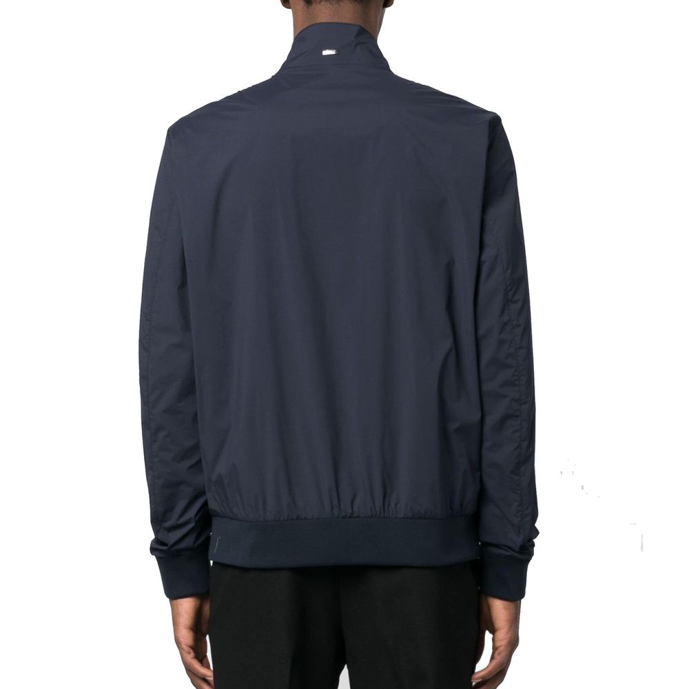 Herno Blue Polyester Bomber Jacket for Men