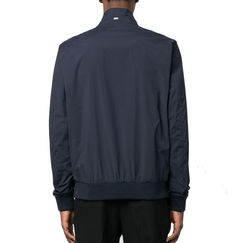 Herno Blue Polyester Bomber Jacket for Men
