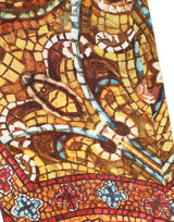 Pantalon Capri en Crêpe à Imprimé Mosaïque Multicolore Dolce & Gabbana