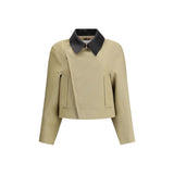 Veste en coton et cuir beige Givenchy