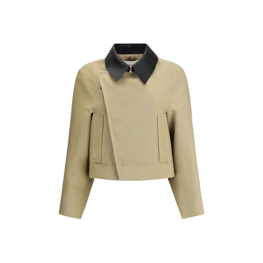 Veste en coton et cuir beige Givenchy