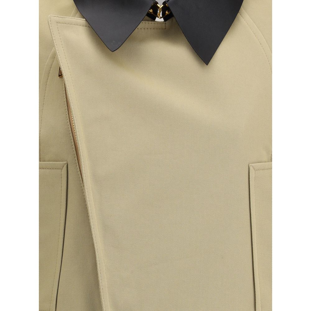 Veste en coton et cuir beige Givenchy