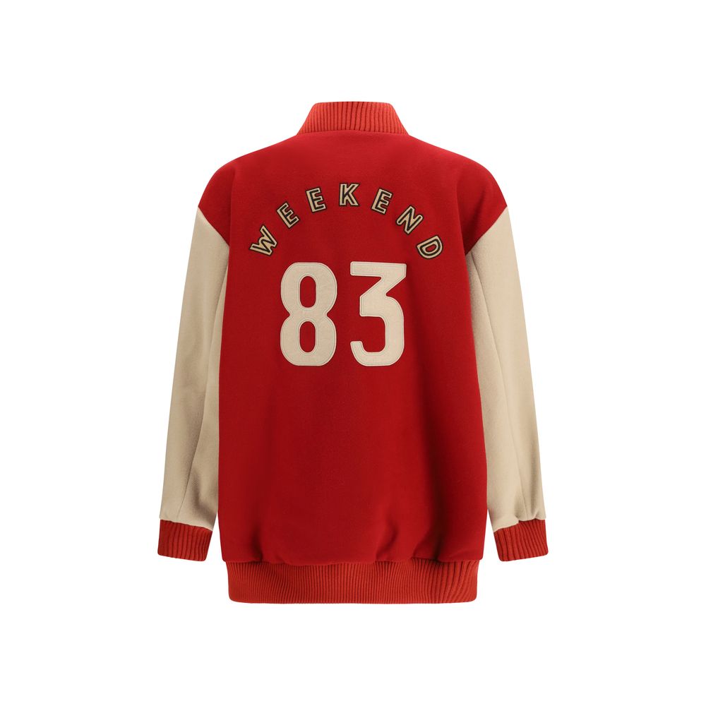 Max Mara Multicolor Wool Oves Aries Bomber Jacket