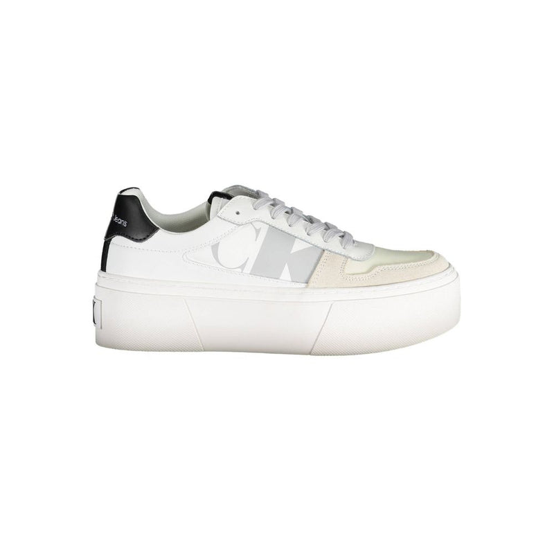 Baskets blanches en polyester pour femme Calvin Klein