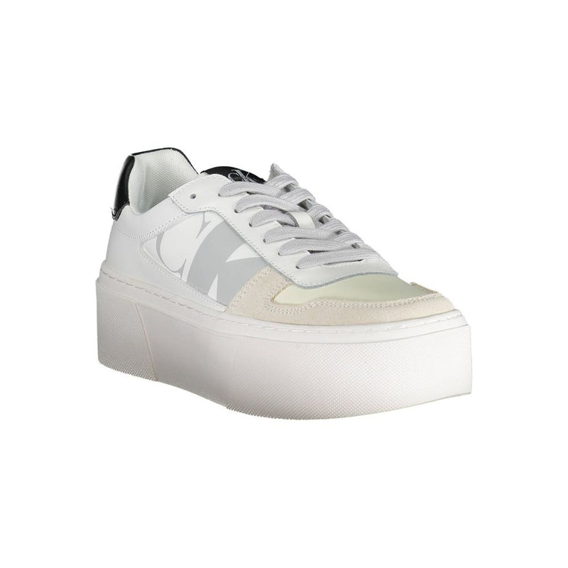 Baskets blanches en polyester pour femme Calvin Klein