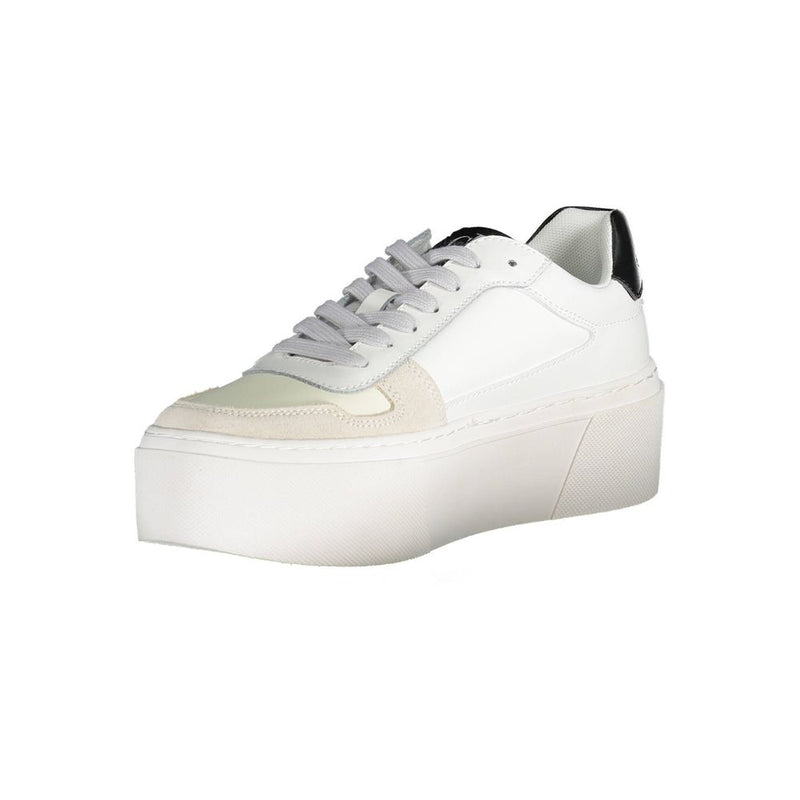 Baskets blanches en polyester pour femme Calvin Klein