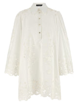 Dolce & Gabbana White Cotton Short Dress
