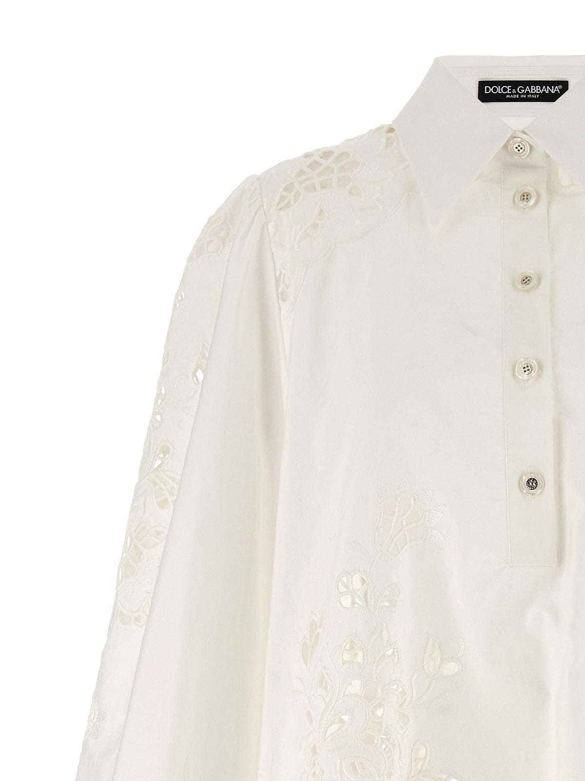 Dolce & Gabbana White Cotton Short Dress