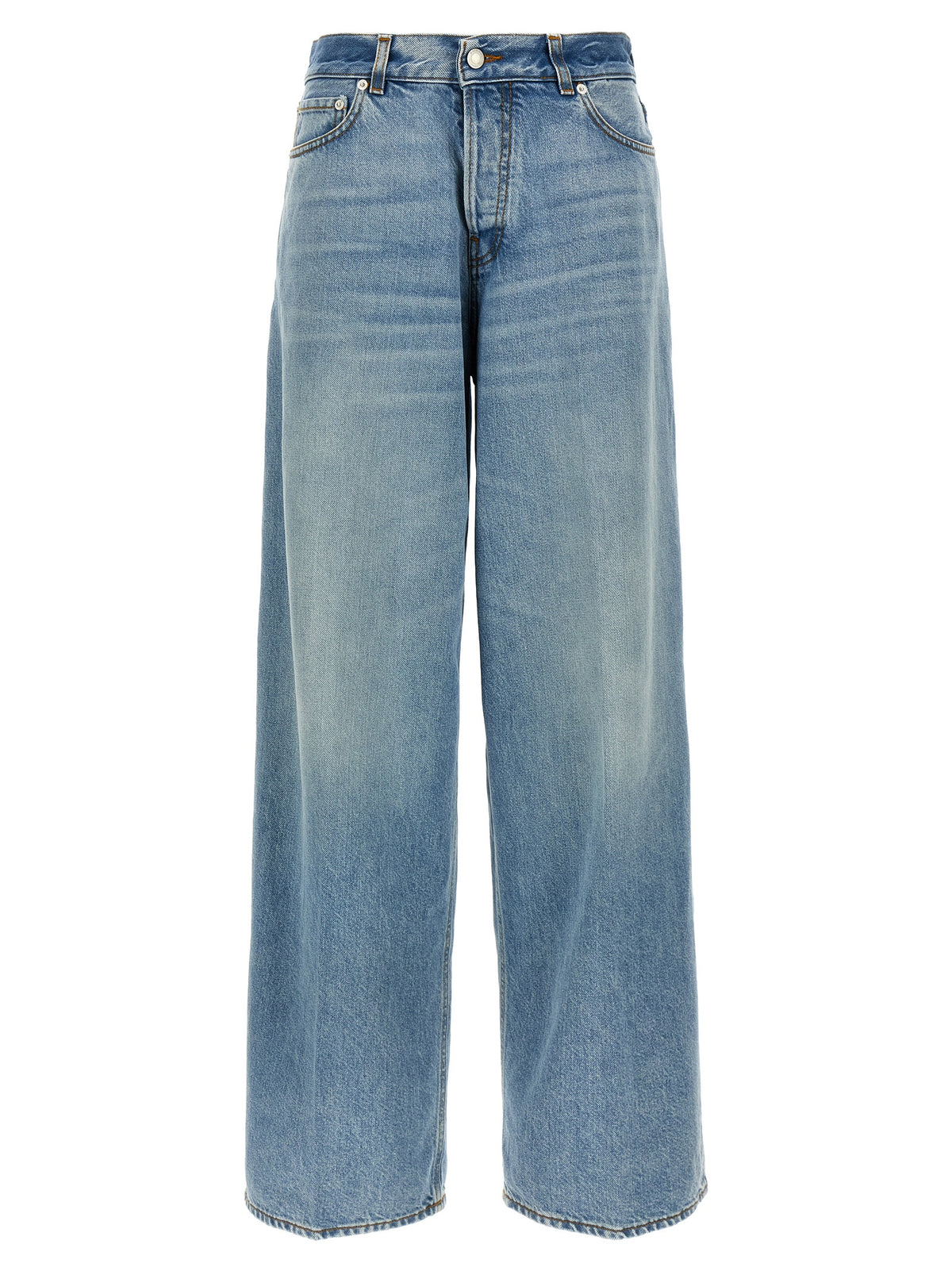 Haikure Blue Cotton Straight-Leg Jeans