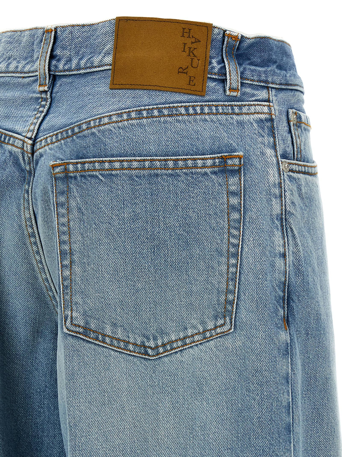Haikure Blue Cotton Straight-Leg Jeans