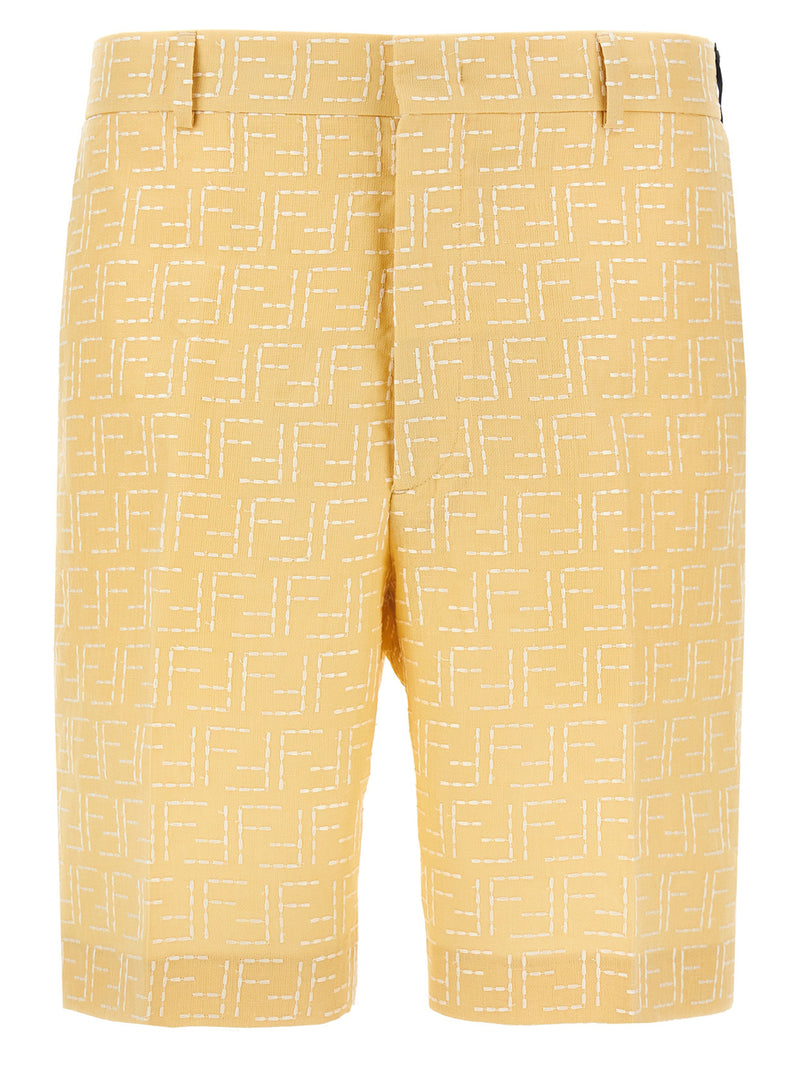 Short Fendi Bermudas en Lin Bicolore
