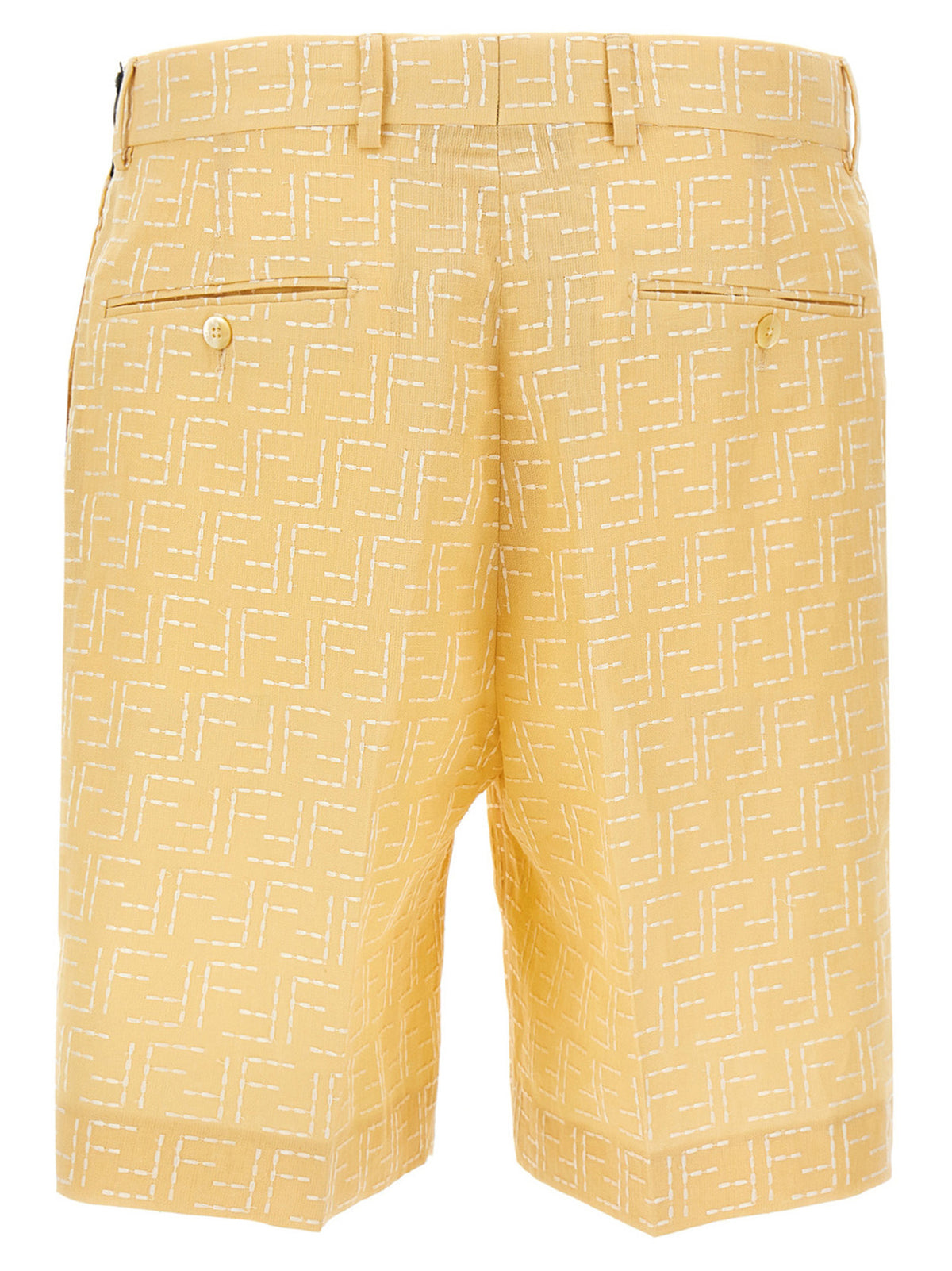 Short Fendi Bermudas en Lin Bicolore