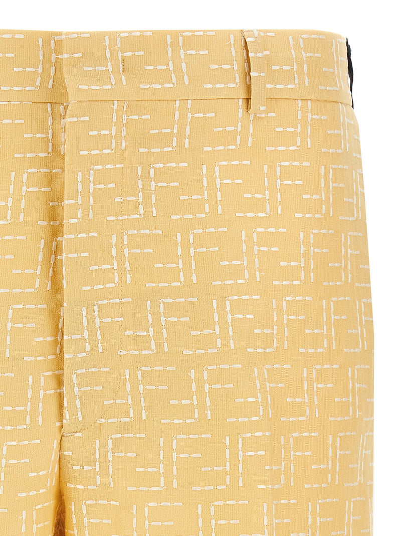 Short Fendi Bermudas en Lin Bicolore