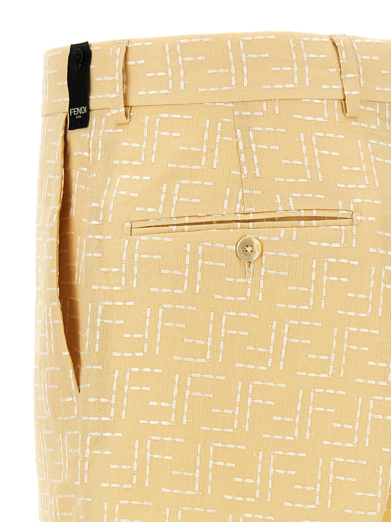 Short Fendi Bermudas en Lin Bicolore