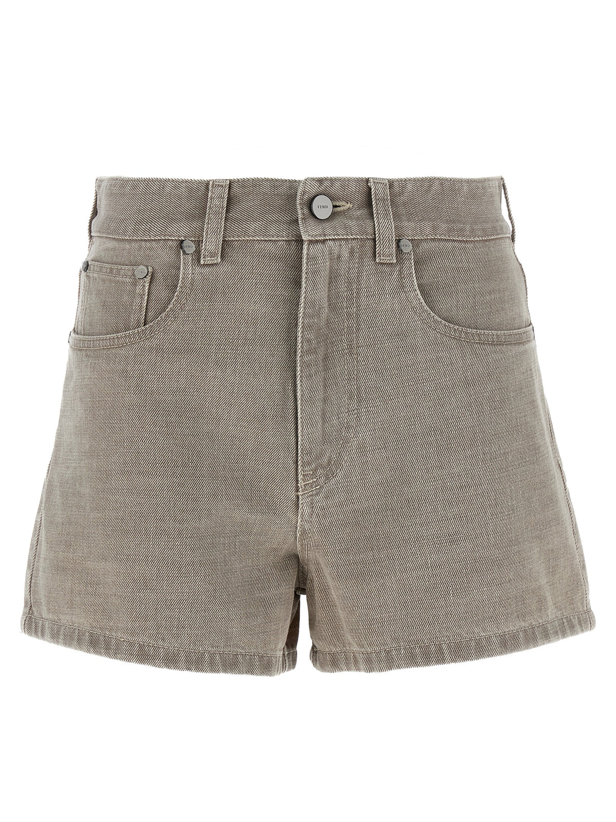 Short ample en coton beige Fendi