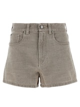 Short ample en coton beige Fendi