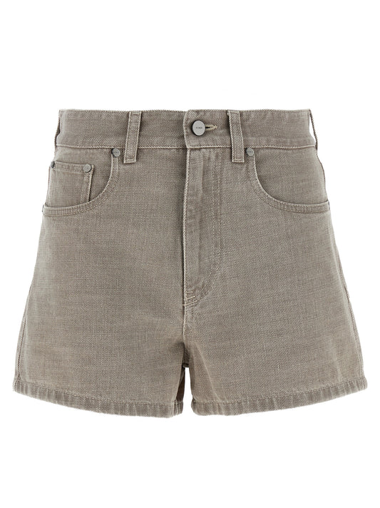 Short ample en coton beige Fendi