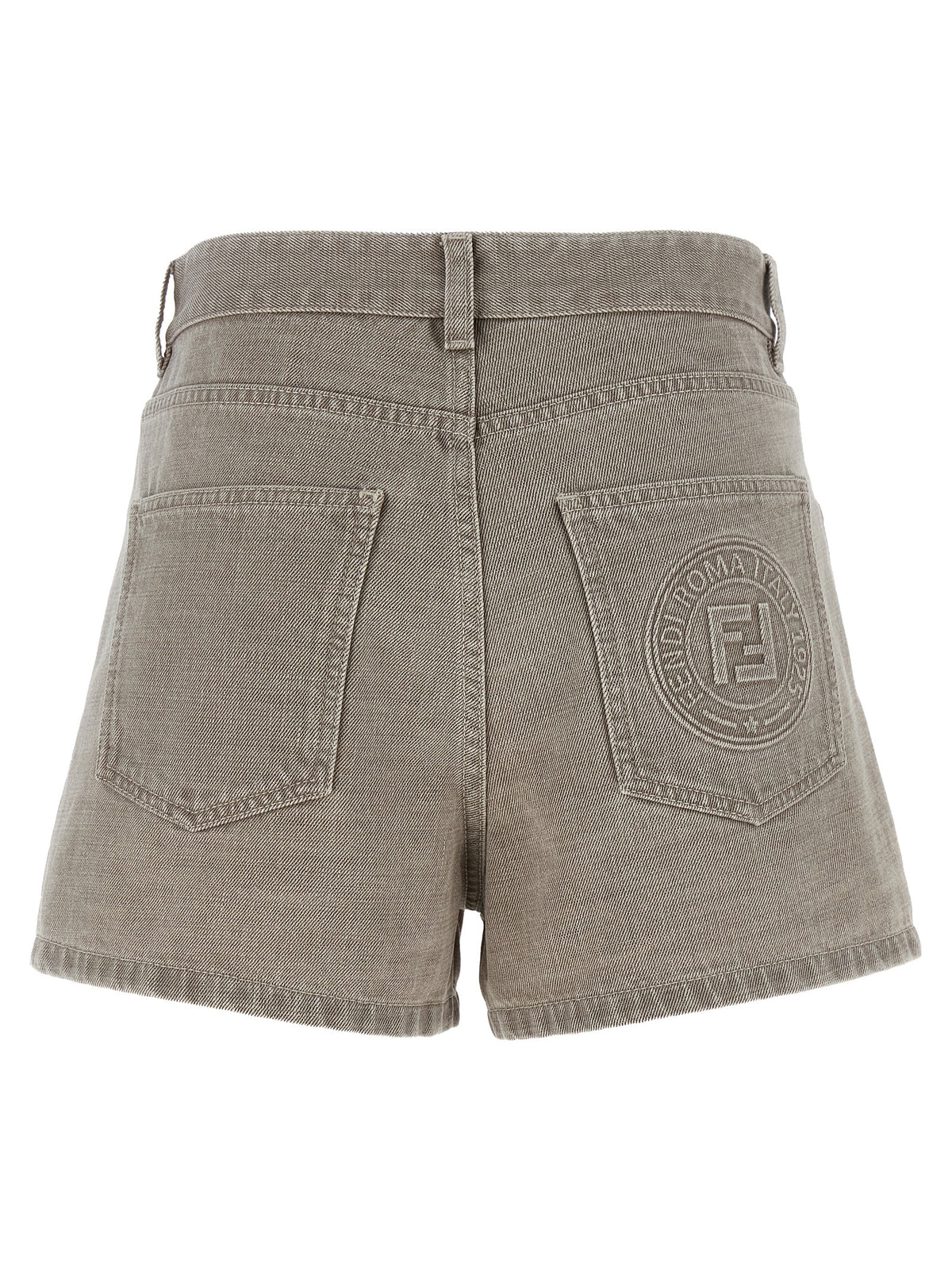 Short ample en coton beige Fendi