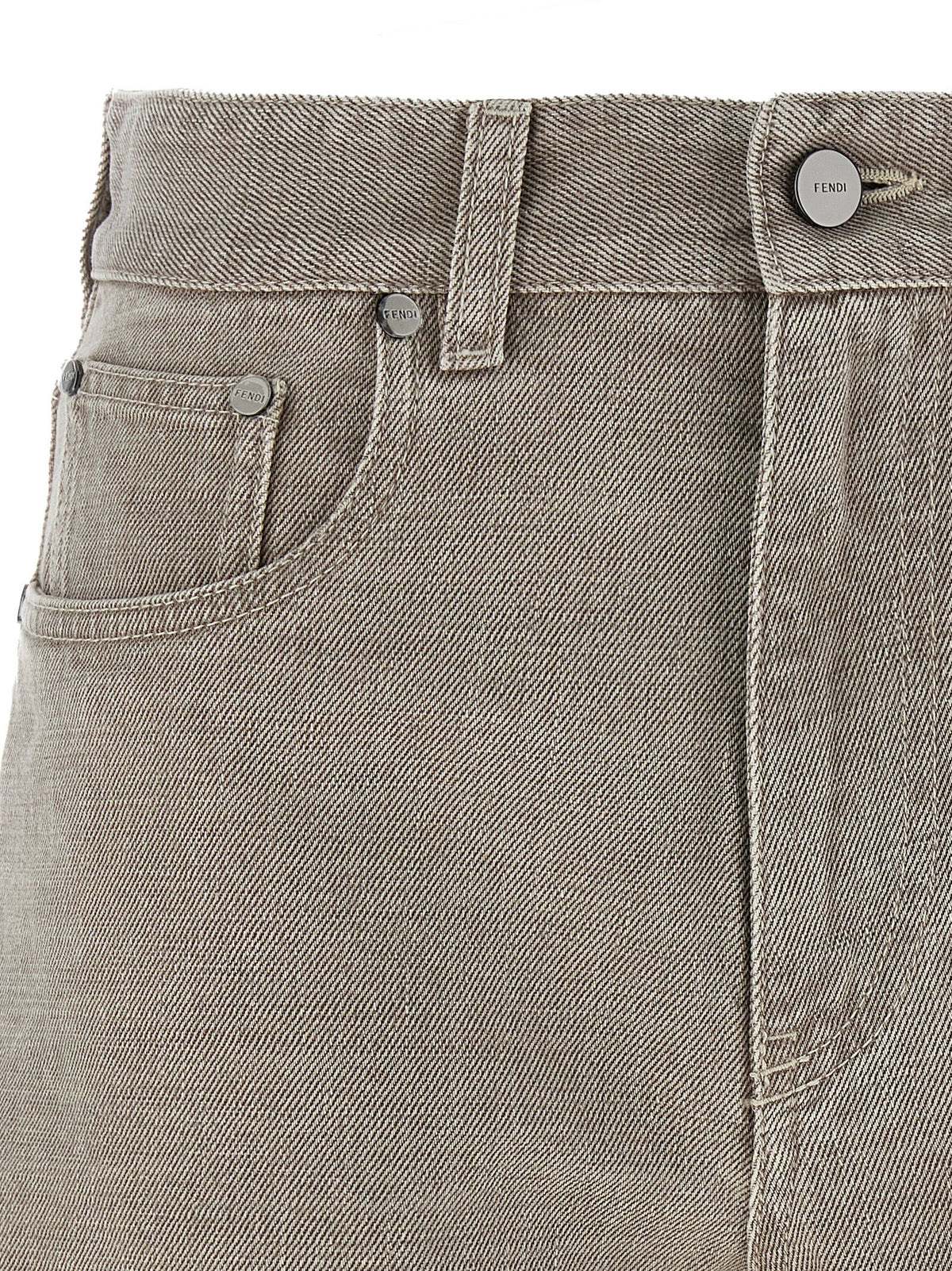 Short ample en coton beige Fendi