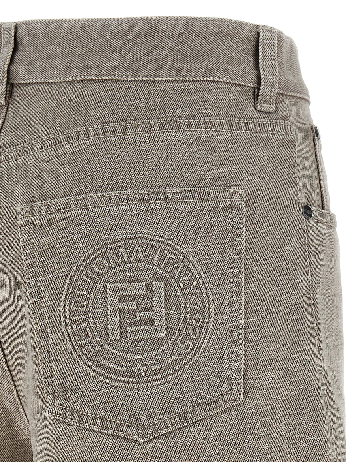 Short ample en coton beige Fendi
