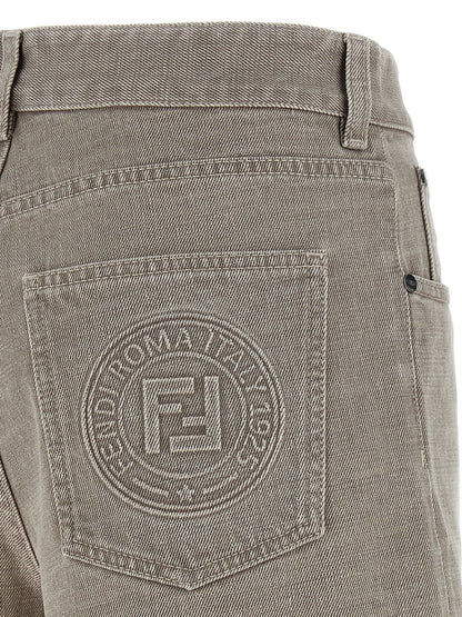 Fendi Beige Cotton Bermuda Shorts