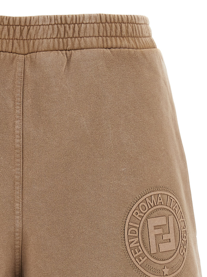 Fendi Brown Cotton Bermuda Shorts