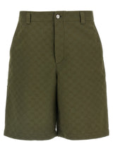 Gucci Bicolor Cotton Bermuda Shorts
