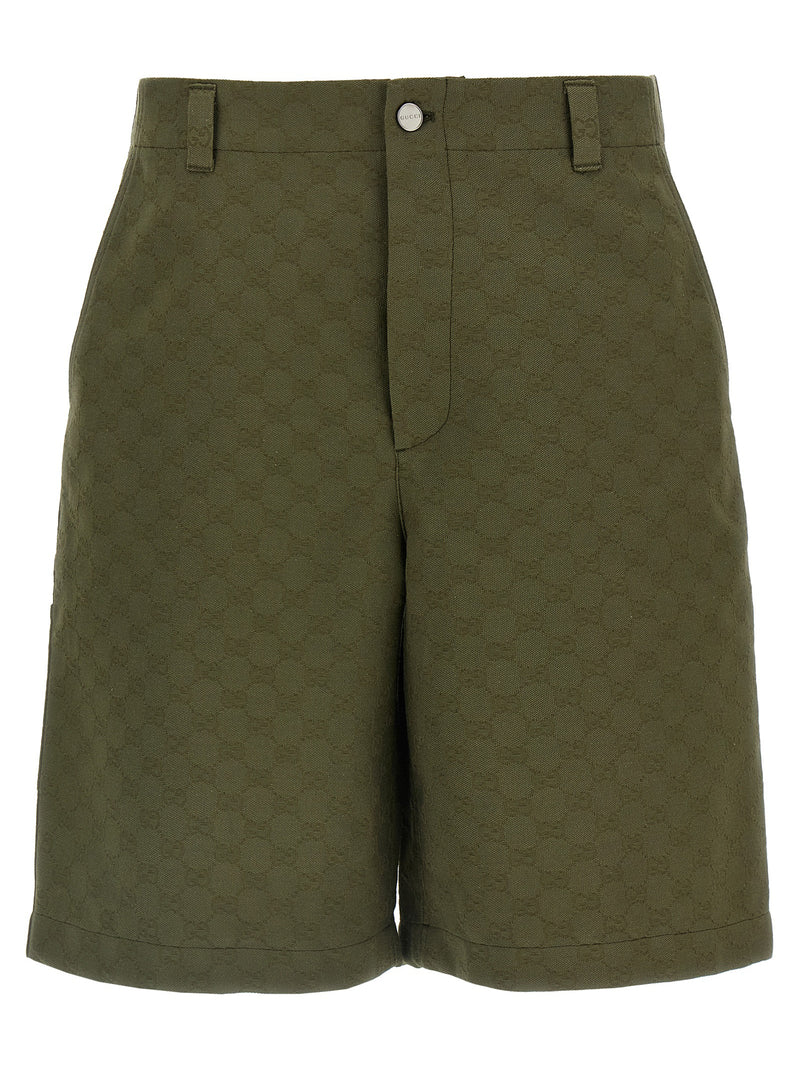 Gucci Bicolor Cotton Bermuda Shorts for Men